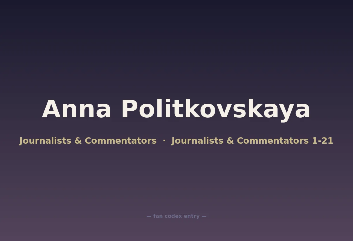 Anna Politkovskaya